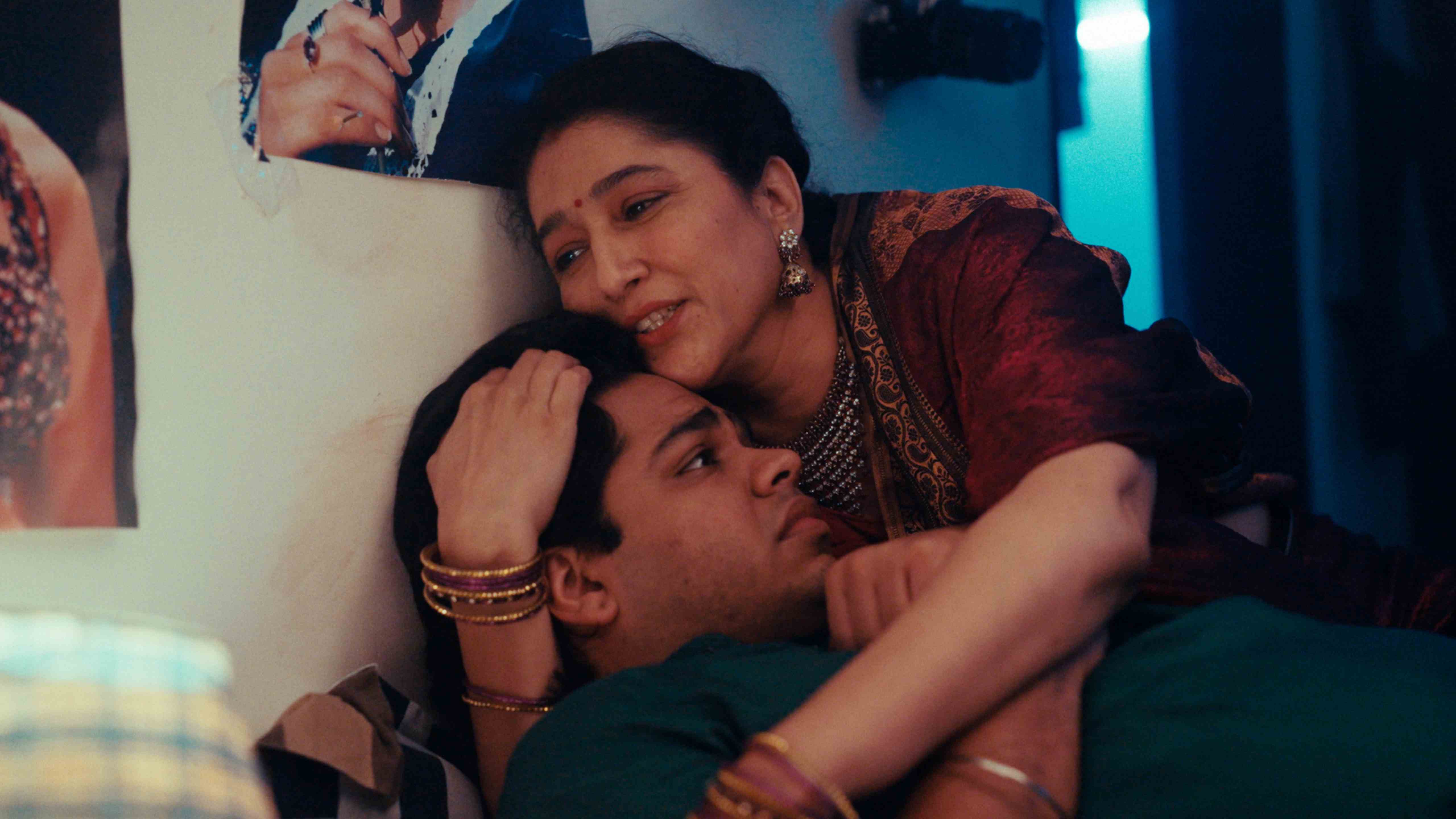 Mother and son in an intimate moment, showing family bonds